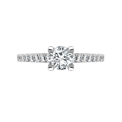18ct White Gold  0.25ct D/VS Lab Grown Diamond Engagement Ring - LAB18R768-025