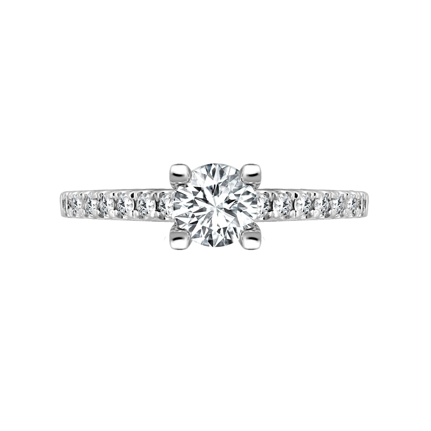 18ct White Gold  0.50ct D/VS Lab Grown Diamond Engagement Ring - LAB18R768-050