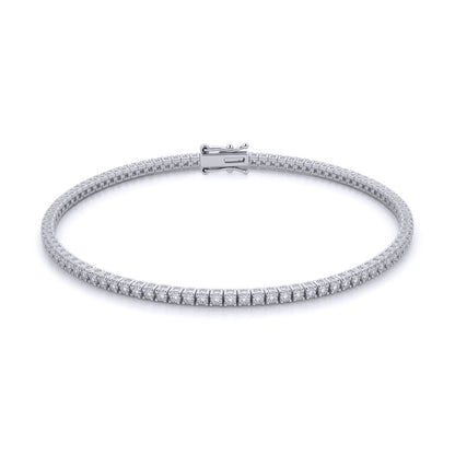 9ct White Gold  1ct Certified Lab Grown Diamond Tennis Bracelet - LAB9B018-100
