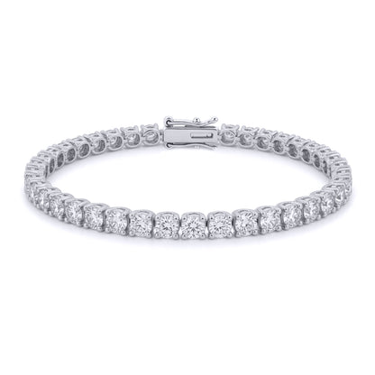 9ct White Gold  10ct Certified Lab Grown Diamond Tennis Bracelet - LAB9B019-1000