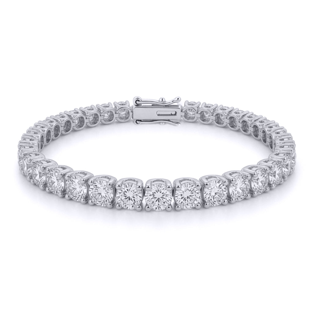 9ct White Gold  15ct Certified Lab Grown Diamond Tennis Bracelet - LAB9B019-1500