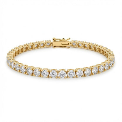 9ct Yellow Gold  10.00ct Lab Grown Diamond Line Tennis Bracelet - LAB9B095-1000