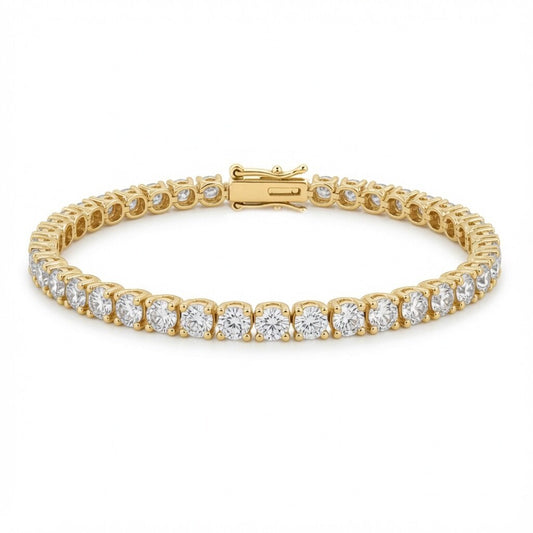 9ct Yellow Gold  10.00ct Lab Grown Diamond Line Tennis Bracelet - LAB9B095-1000