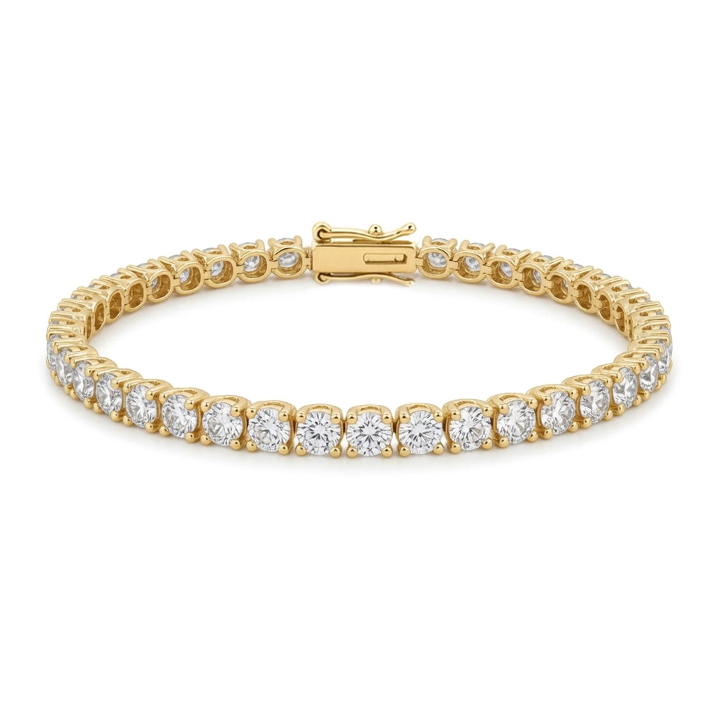9ct Gold  10ct Certified Lab Grown Diamond Tennis Bracelet - LAB9B095-1000