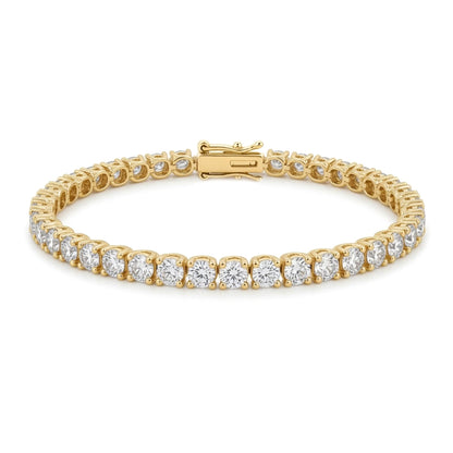 9ct Gold  10ct Certified Lab Grown Diamond Tennis Bracelet - LAB9B095-1000