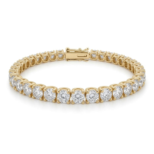 9ct Yellow Gold  15.00ct Lab Grown Diamond Line Tennis Bracelet - LAB9B095-1500