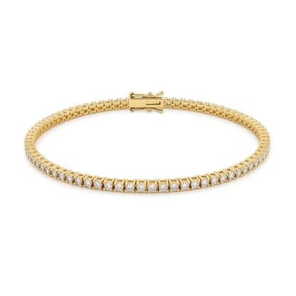 9ct Gold  2ct Certified Lab Grown Diamond Tennis Bracelet - LAB9B095-200