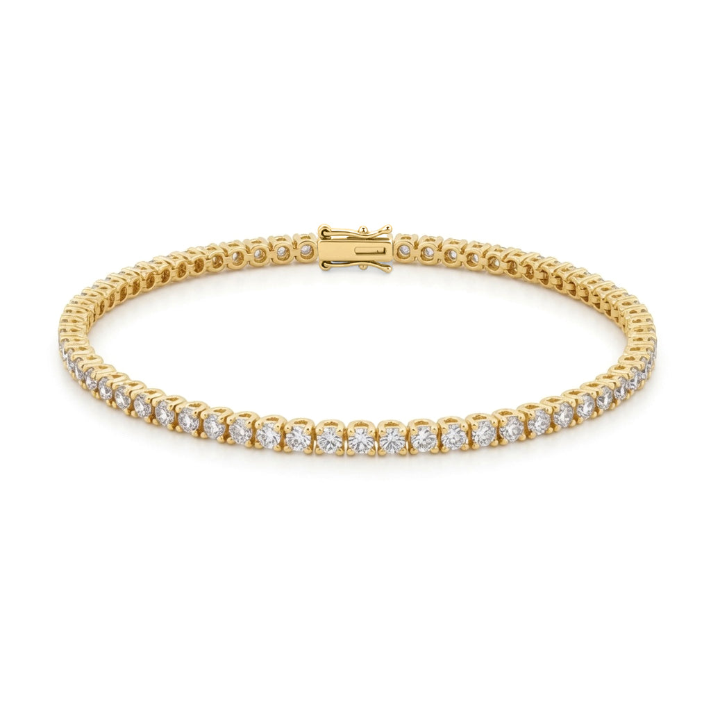 9ct Gold  3ct Certified Lab Grown Diamond Tennis Bracelet - LAB9B095-300