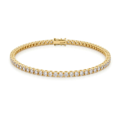 9ct Gold  3ct Certified Lab Grown Diamond Tennis Bracelet - LAB9B095-300