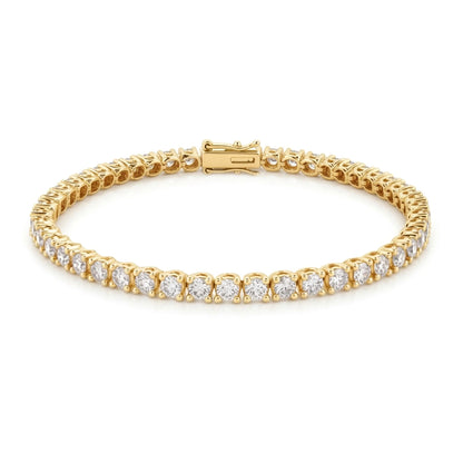 9ct Gold  5ct Certified Lab Grown Diamond Tennis Bracelet - LAB9B095-500