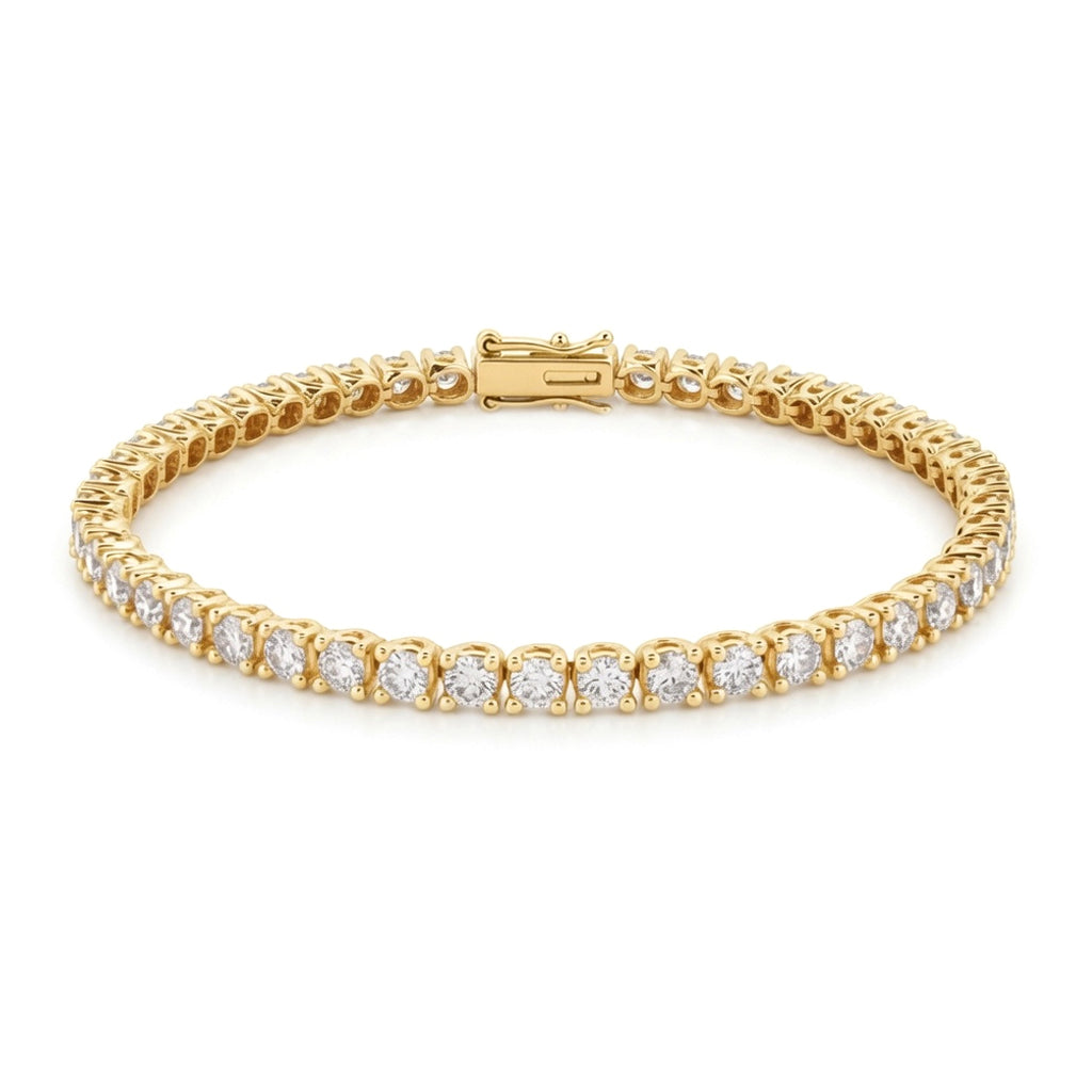 9ct Gold  5ct Certified Lab Grown Diamond Tennis Bracelet - LAB9B095-500