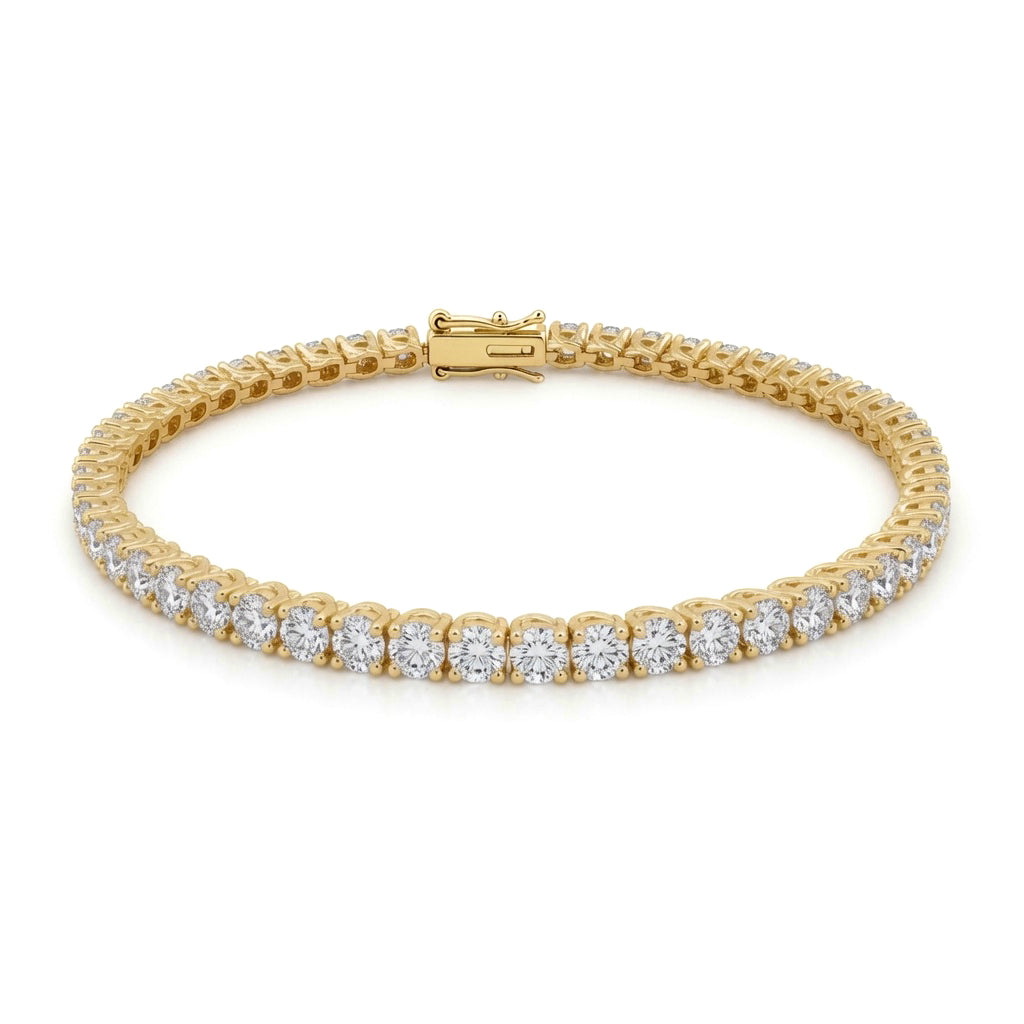 9ct Gold  7ct Certified Lab Grown Diamond Tennis Bracelet - LAB9B095-700