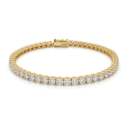 9ct Gold  7ct Certified Lab Grown Diamond Tennis Bracelet - LAB9B095-700