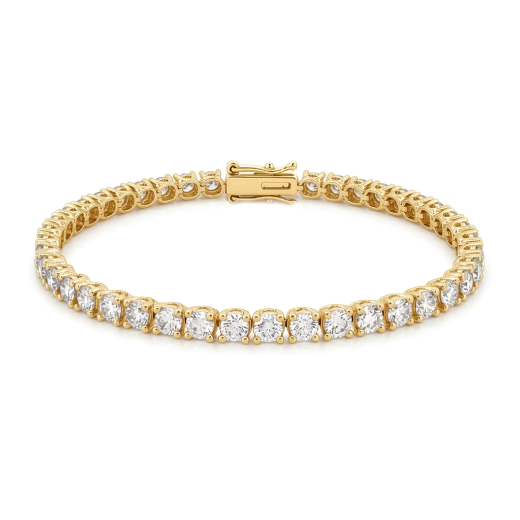 9ct Gold  8ct Certified Lab Grown Diamond Tennis Bracelet - LAB9B095-800