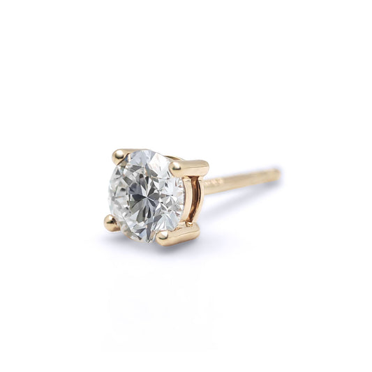 9ct Gold  D/VS Lab Created Diamond Solitaire Stud Earrings 0.50ct - LAB9E092-050