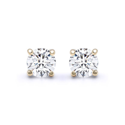9ct Gold  D/VS Lab Created Diamond Solitaire Stud Earrings 1.00ct - LAB9E092-100