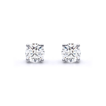 9ct White Gold  D/VS Lab Created Diamond Stud Earrings 0.50ct - LAB9E096-050