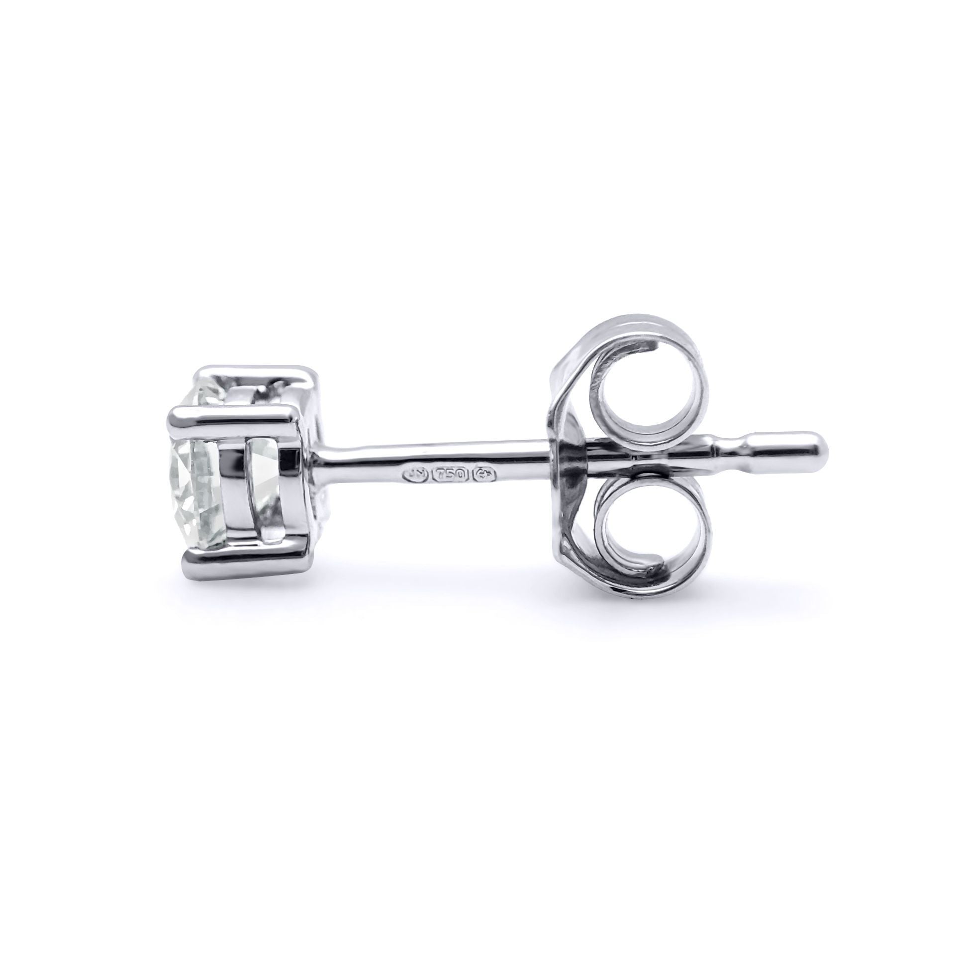 9ct White Gold  D/VS Lab Created Diamond Stud Earrings 0.50ct - LAB9E096-050
