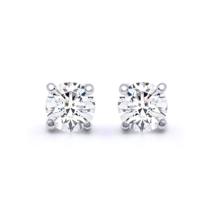 9ct White Gold  D/VS Lab Created Diamond Stud Earrings 1.00ct - LAB9E096-100