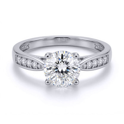 9ct White Gold  Lab Created Diamond Solitaire Ring 7mm 1.25CTS - LABJRN511