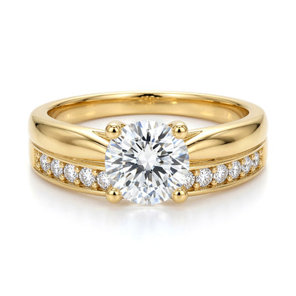 9ct Gold  Lab Created Diamond Solitaire Travel Bridal Rings - LABJRN593+609