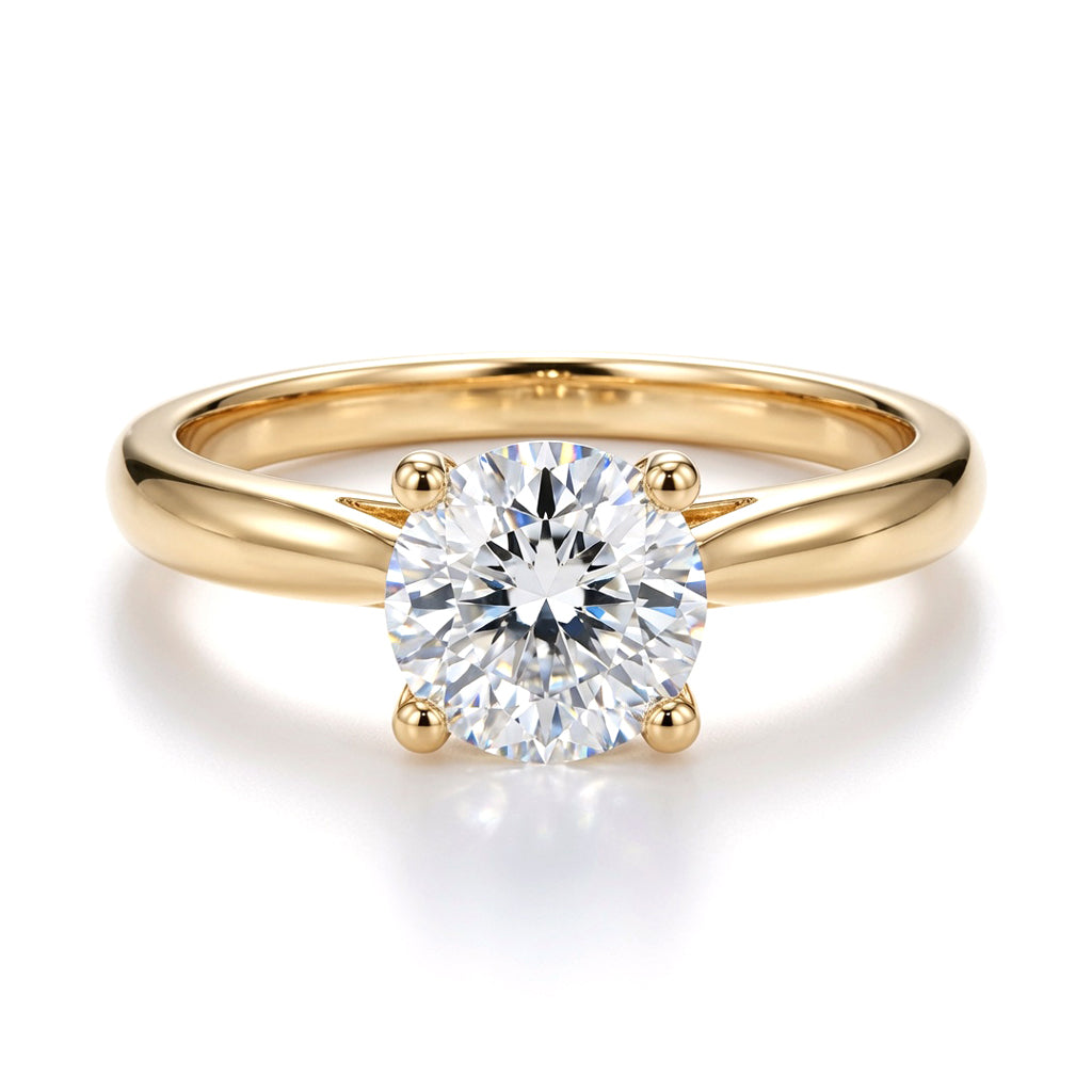 9ct Gold  Lab Created Diamond Solitaire Travel Ring 1.00CT - LABJRN593