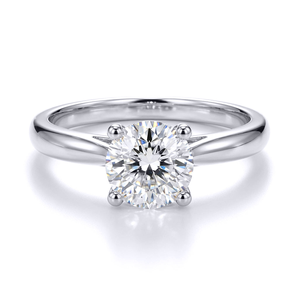 9ct White Gold  Lab Created Diamond Solitaire Travel Ring 1.00CT - LABJRN594