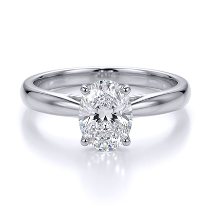 9ct White Gold  Oval Lab Created Diamond Travel Ring 1.00CT - LABJRN596
