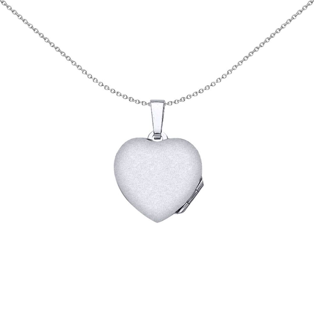 Silver  Heart Wave Frame Locket Necklace - LK30