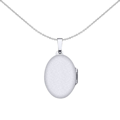 Sterling Silver  Ocean Waves Oval Wave Frame Photo Locket Necklace - LK35