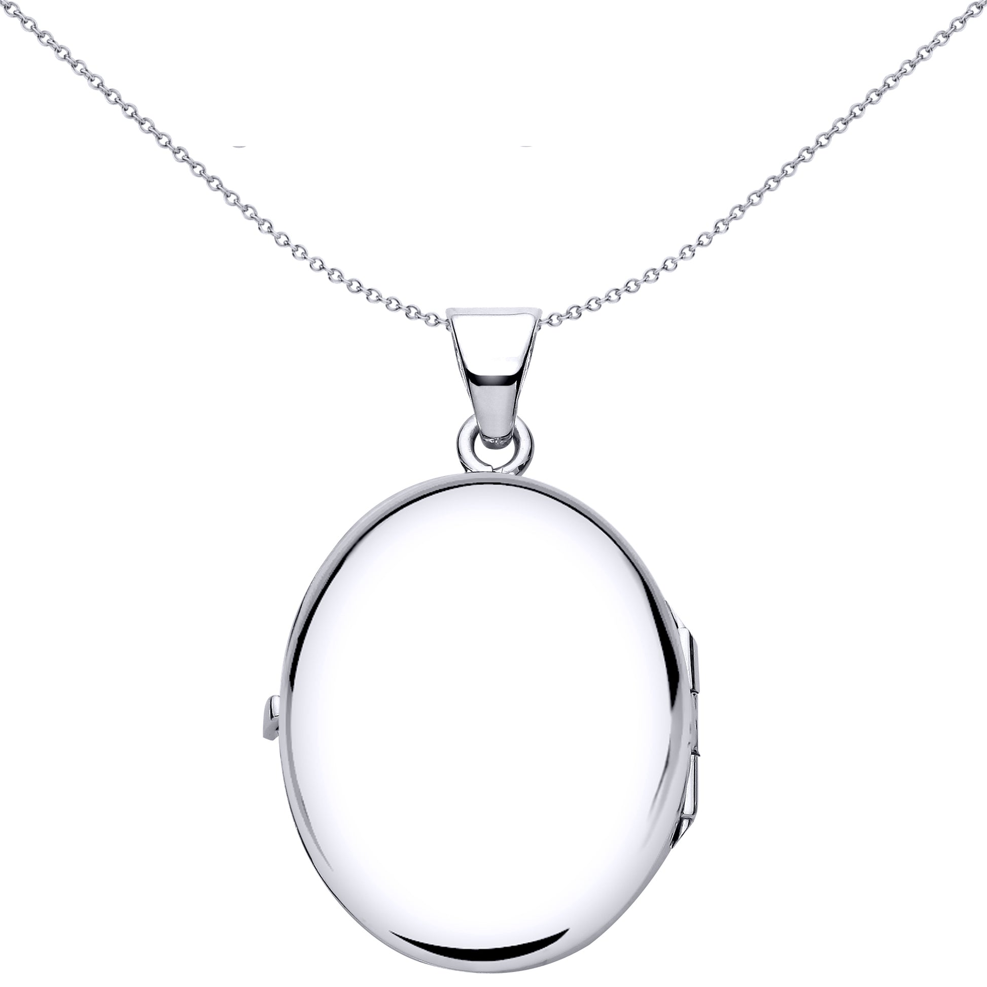 Silver  Flower Leaves Engraved Ribbon Satin Oval Locket Necklace - LK57