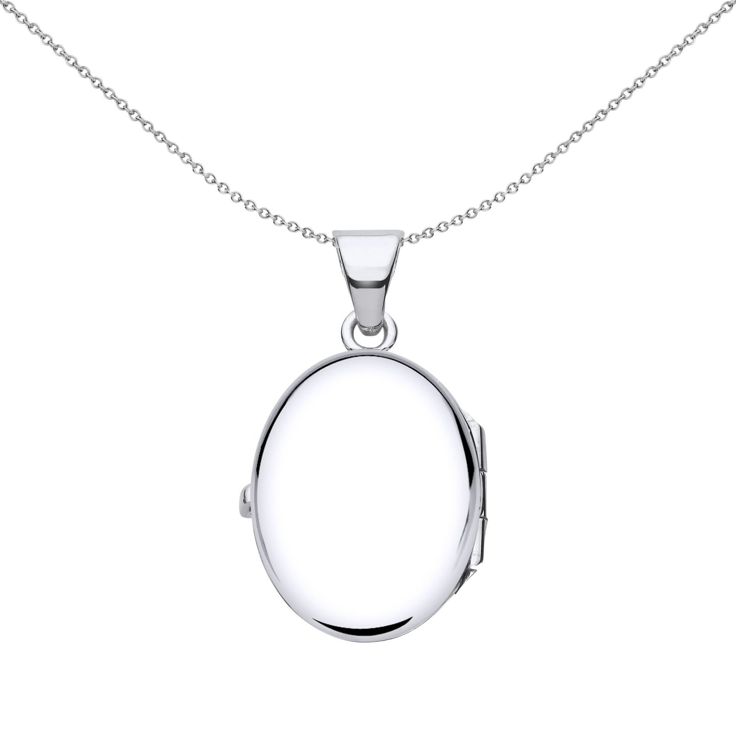 Silver  Engraved Helix Butterfly Quilt Oval Locket Necklace 18" - LK64