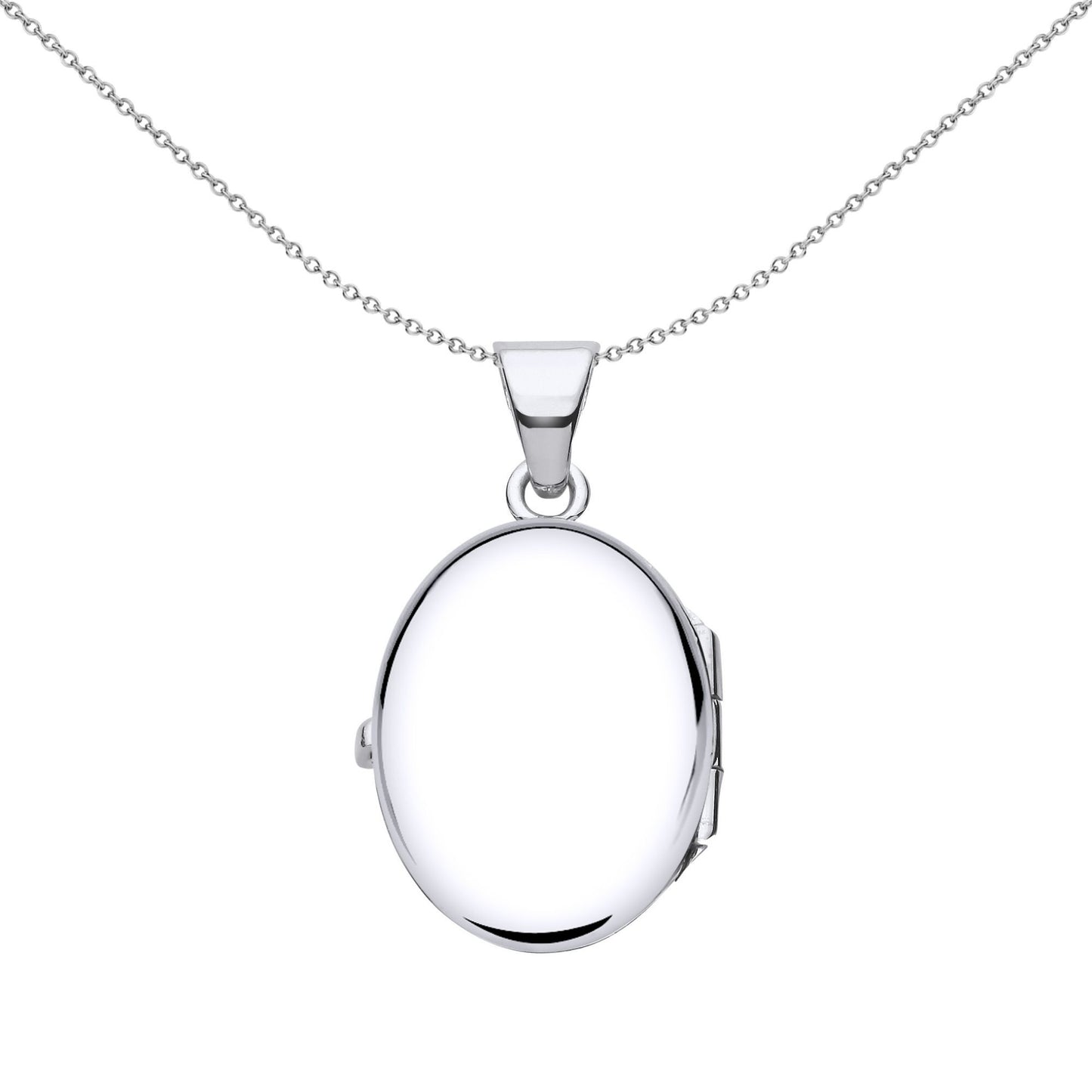 Silver  Engraved Helix Butterfly Quilt Oval Locket Necklace - LK64