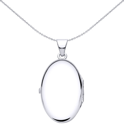 Silver  Engraved Diamond Quilted Mesh Oval Locket Pendant Necklace - LK65