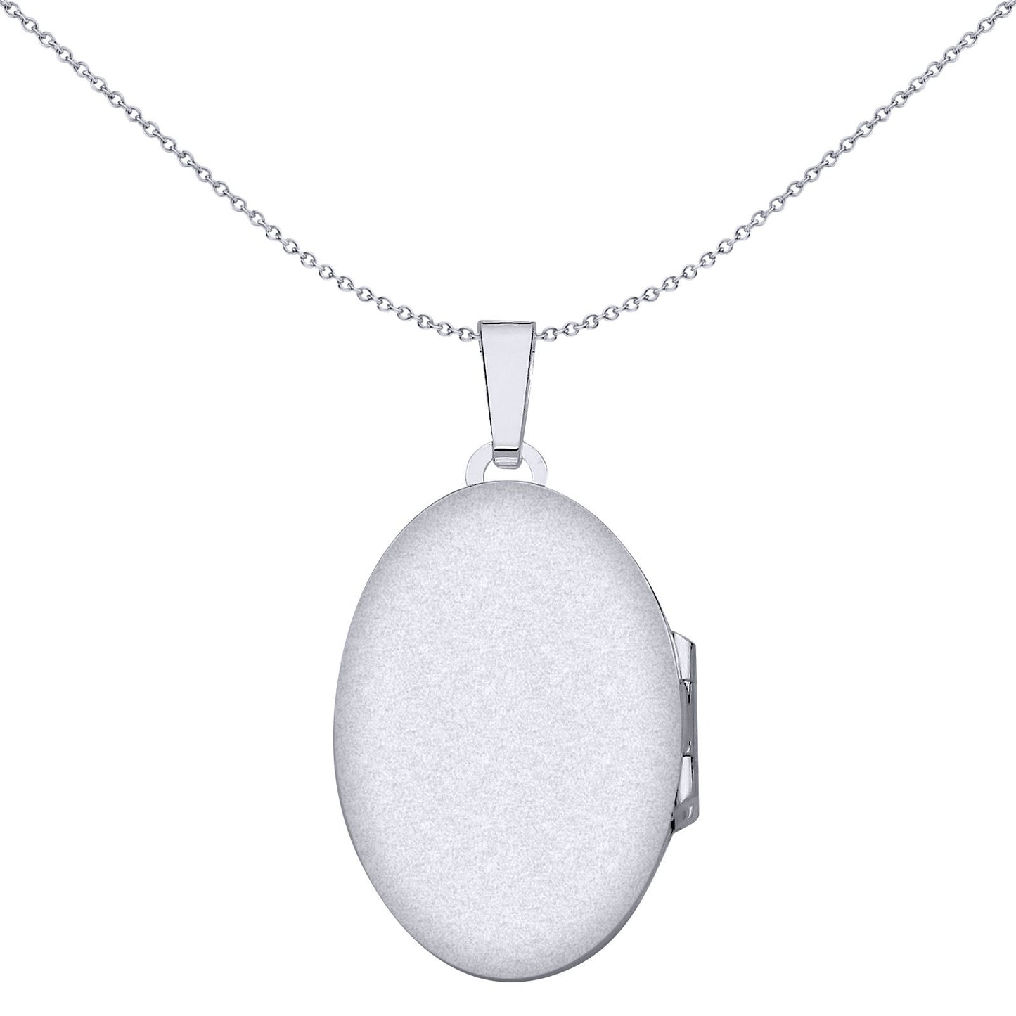 925 Silver  Engraved Floral Filigree Oval Locket Pendant Necklace - LK67