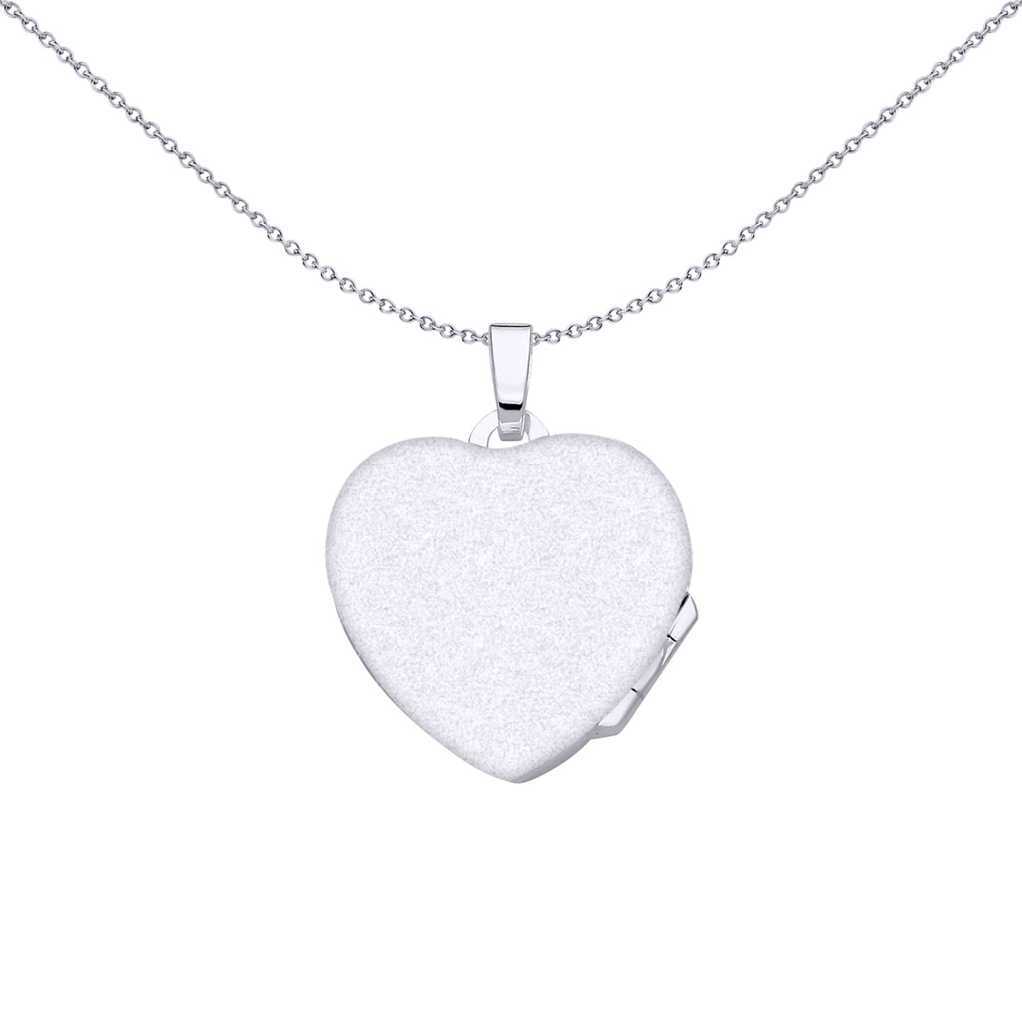 Silver  Engraved Angel Wings Love Heart Locket Pendant Necklace - LK71