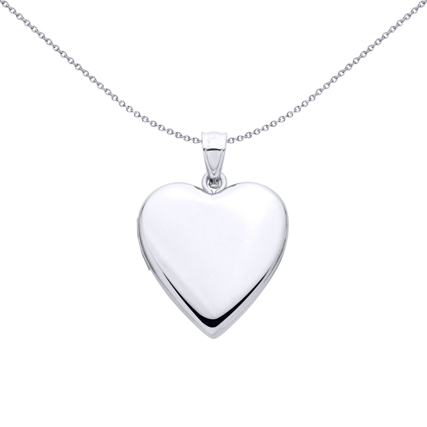 Silver  Puffed 3d Love Heart Locket Pendant - LK80