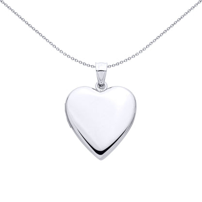 Silver  Puffed 3d Love Heart Locket Pendant - LK80