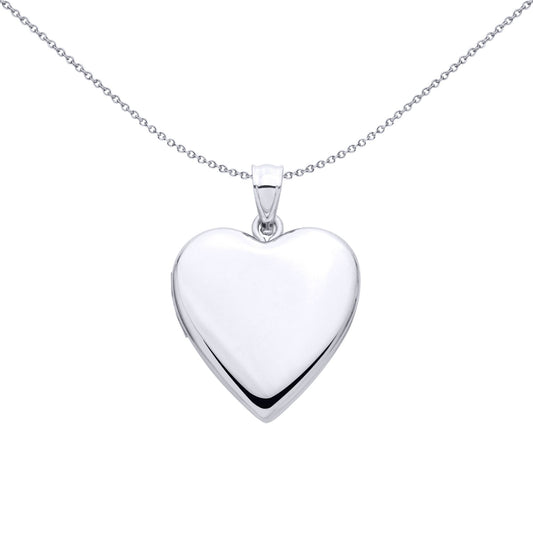 Silver  Puffed 3d Love Heart Locket Pendant - LK80