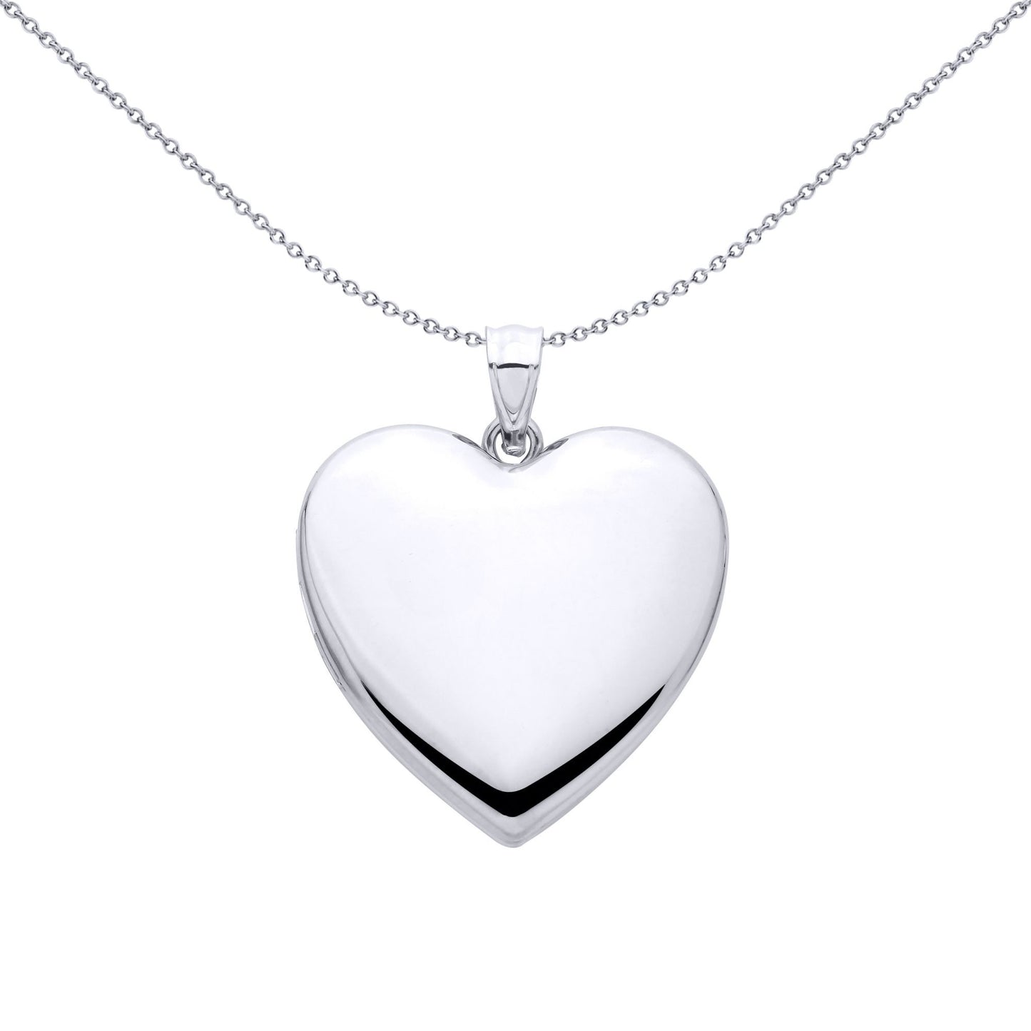 Silver  Puffed 3d Love Heart Locket Pendant - LK81