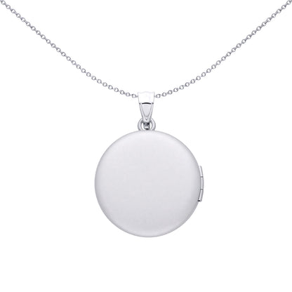 Silver  CZ Star-set Saint Christopher Medallion Locket Pendant - LK85