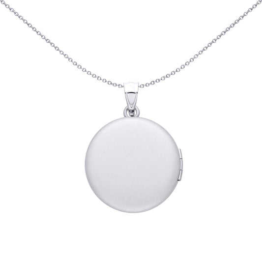 Silver  CZ Star-set Saint Christopher Medallion Locket Pendant - LK85