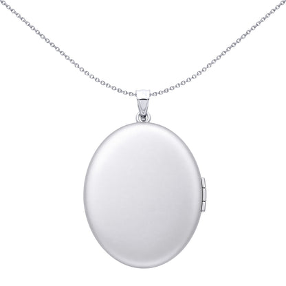 Silver  Matte Stitched Water Colour Flowers Grandma Locket Pendant - LK93