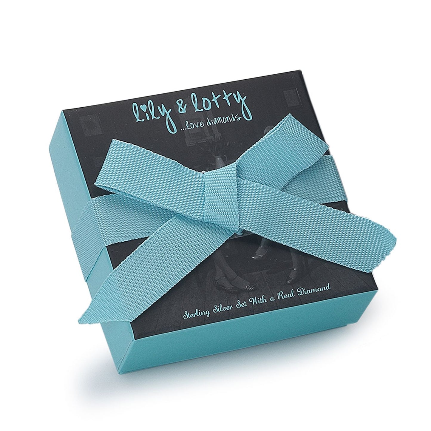 Lily & Lotty Sterling Silver 0.01ct Diamond KEELEY Love Heart Key Necklace - LL.0059