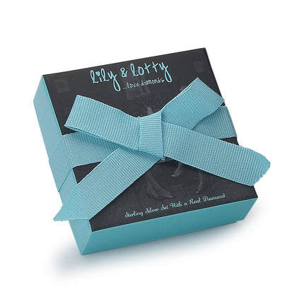 Lily & Lotty Sterling Silver 0.01ct Diamond KEELEY Love Heart Key Necklace - LL.0059