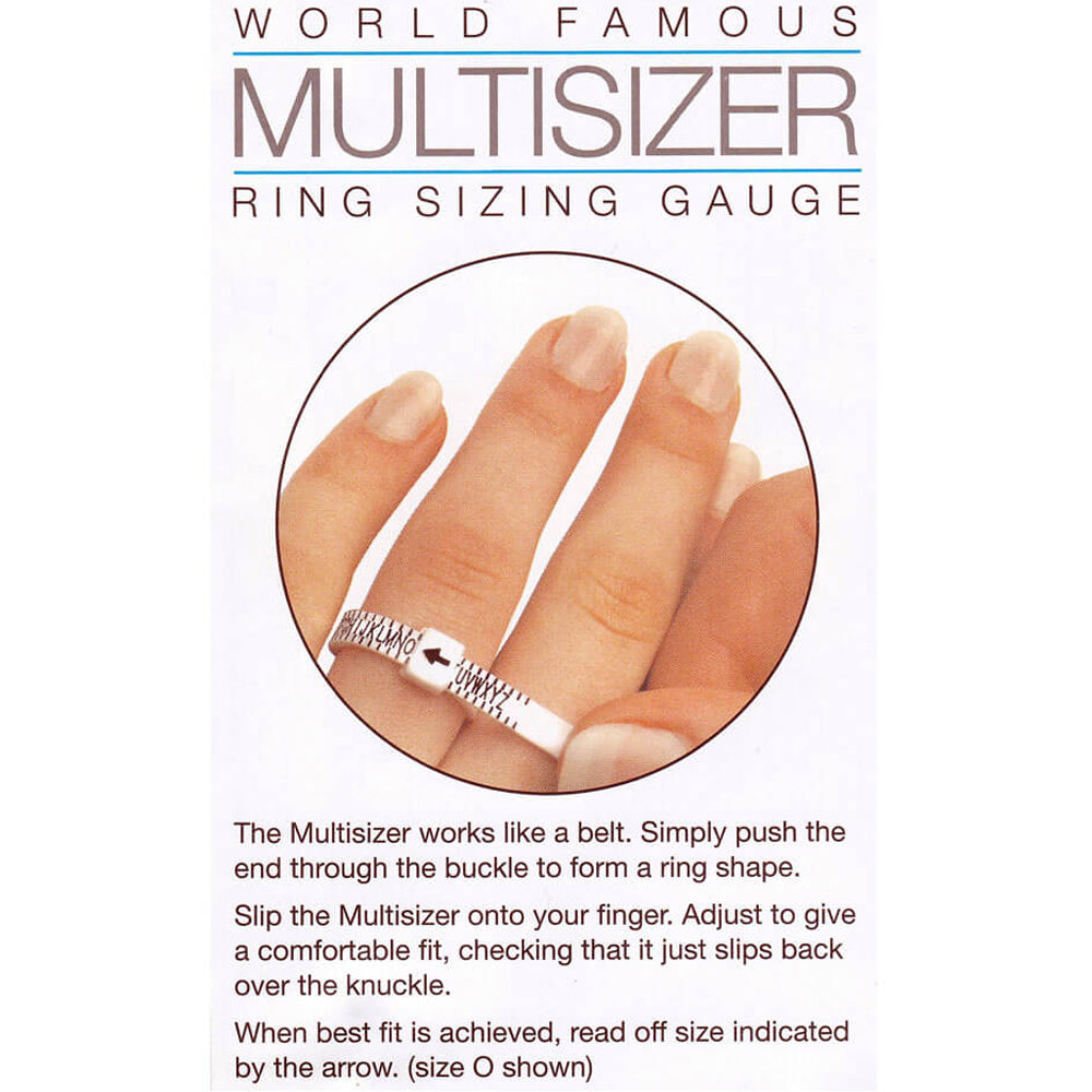 MultiSizer UK Ring Finger Sizer Gauge Measurer A to Z - MultiSizer