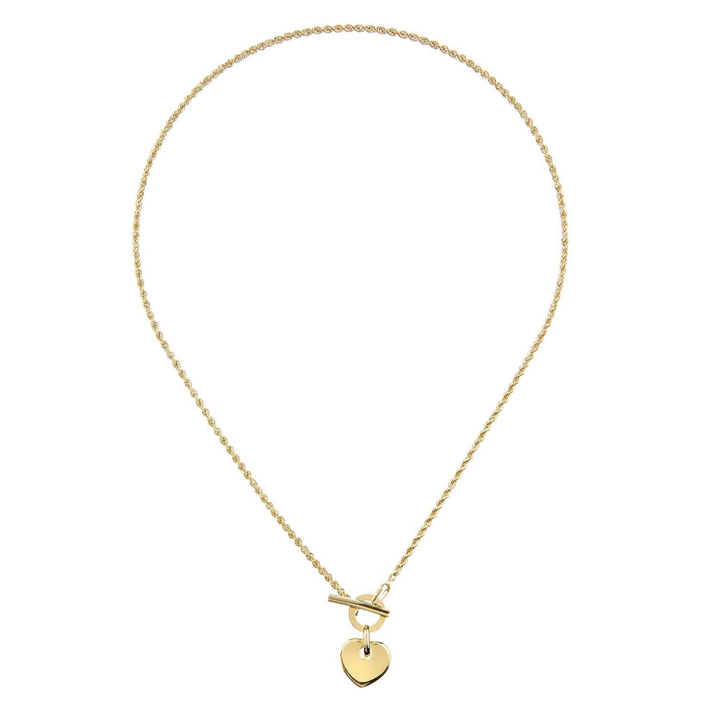 9ct Gold  Rope Lariat Necklace 16.5 inch - NK1AXL625Y