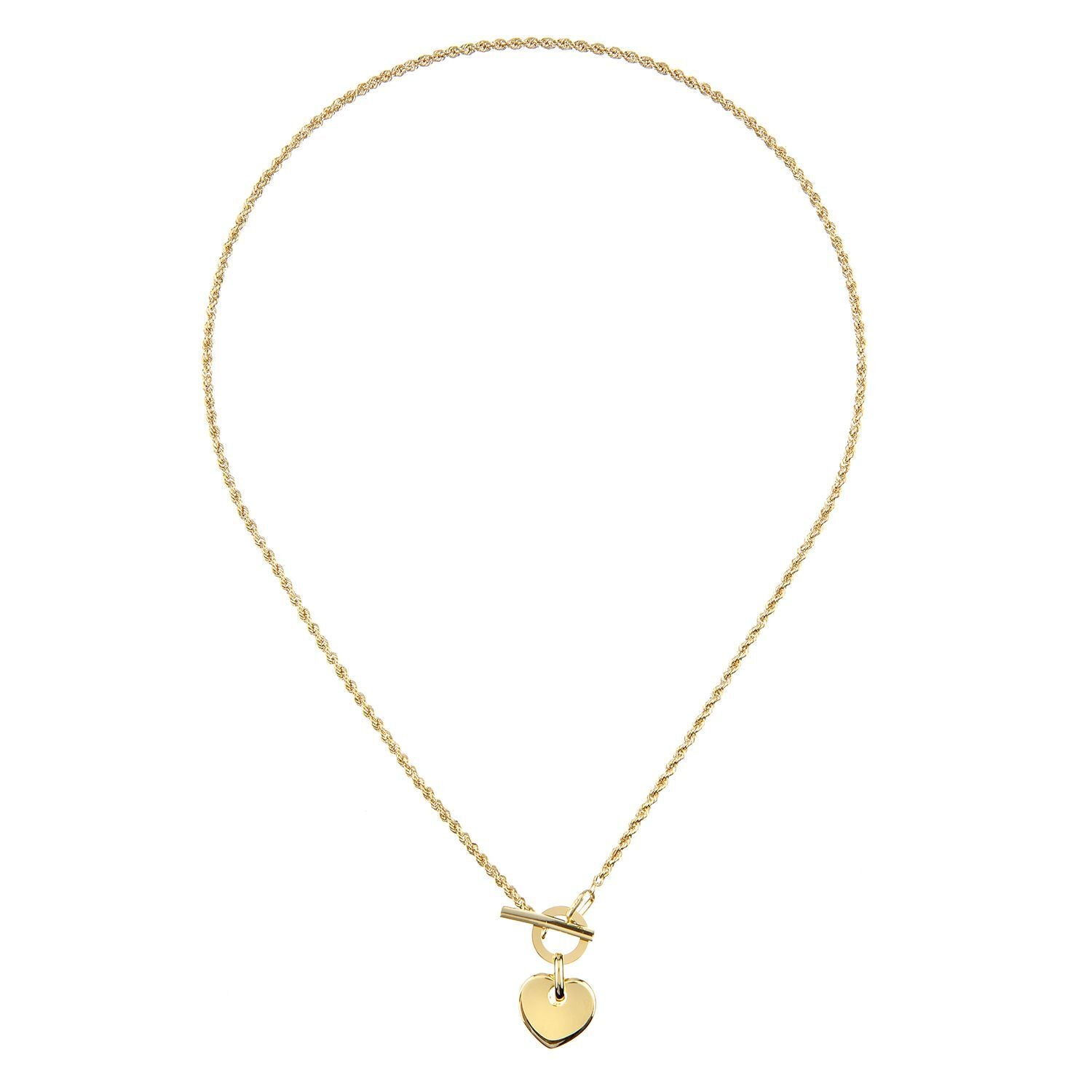 9ct Gold  Rope Lariat Necklace 16.5 inch - NK1AXL625Y