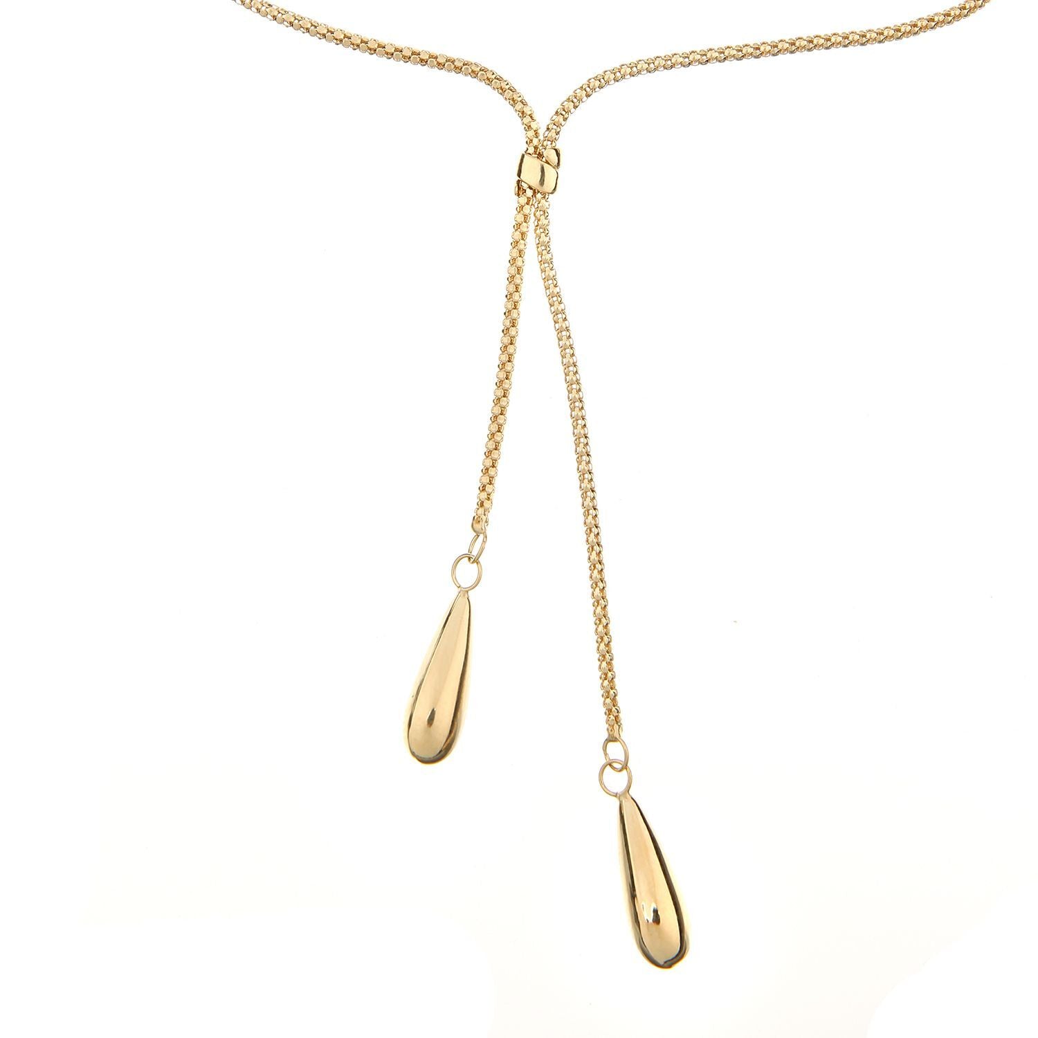 9ct Gold  Popcorn Negligee Necklace 17.5 inch - NK1AXL630Y