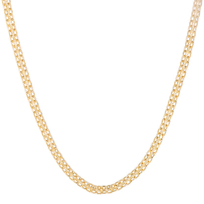 9ct Gold  Bismark Chain Necklace 18 inch - NK1AXL801Y